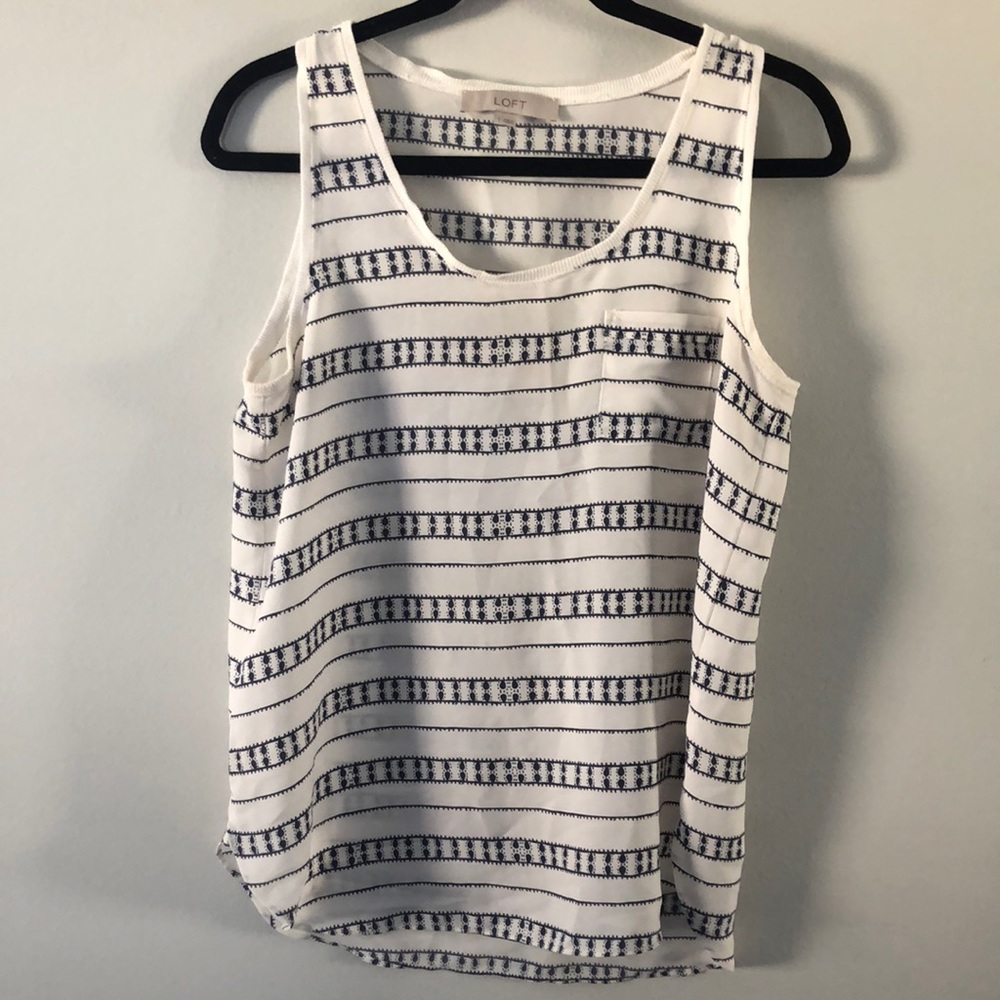 Loft Sleeveless Pocket Blouse, Size Small